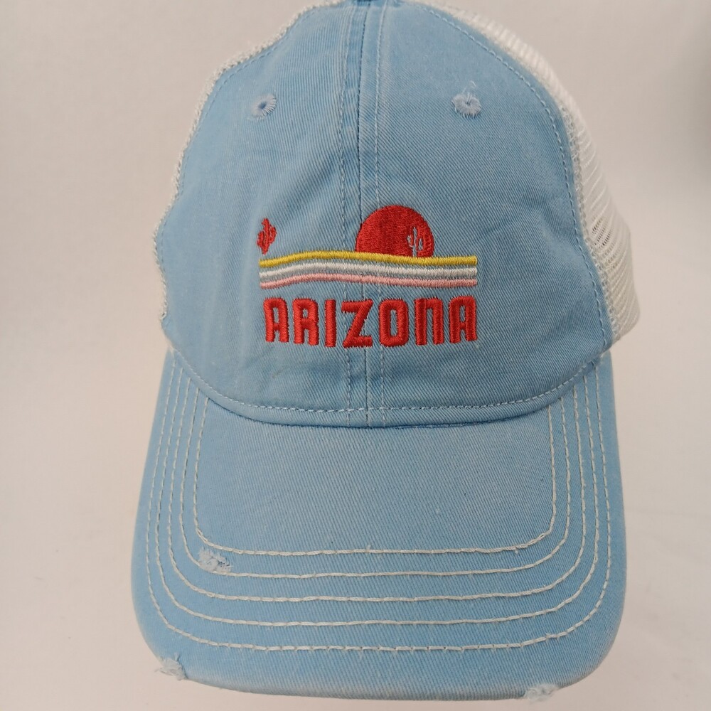 Home Tree Men's Light Blue  Arizona Logo Adjustable Strap Trucker Hat - One Size